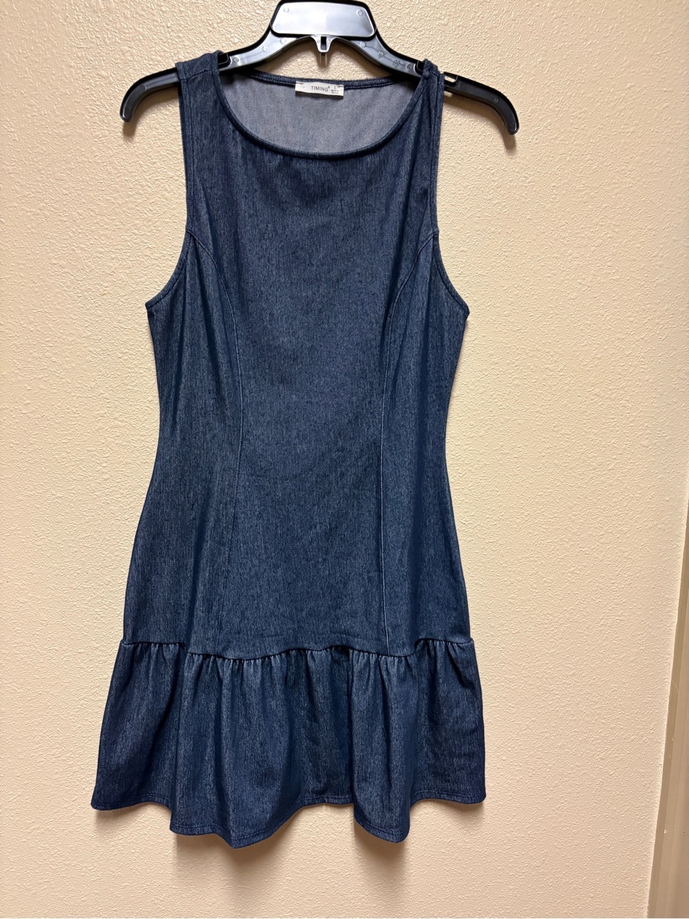 Timing Navy Denim Sleeveless Tank Dress